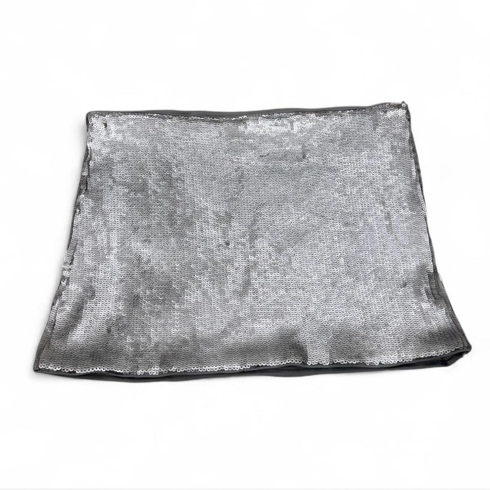 Future Collective Silver Sequin Mini Skirt Size M